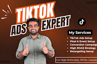 setup and manage tiktok paid campaign as your tiktok ads expert