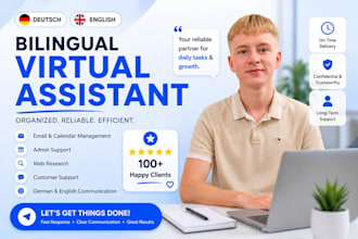 be your bilingual german and english virtual assistant