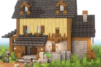 build a medium big building for your minecraft world 20x20