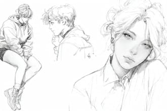 sketch you color anime sketch art