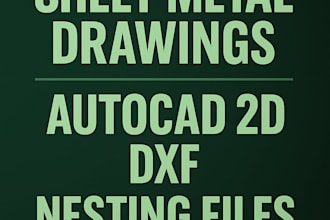 create sheet metal autocad 2d drawings and dxf nesting files