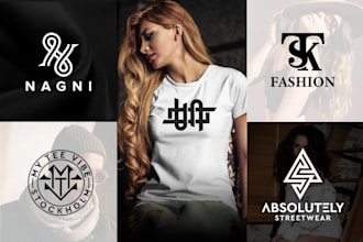 design branding kit, fashion,clothing, t shirt, monogram logo