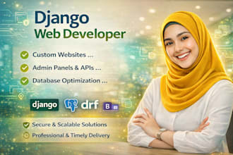be your django developer  with secure python backend