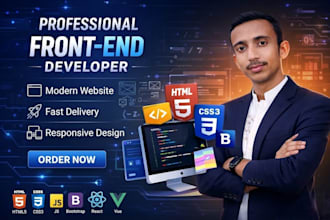 create responsive websites in HTML, CSS, and javascript