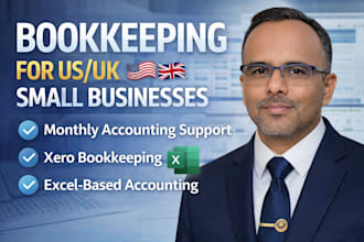do bookkeeping in xero, zoho books and excel for US UK small business