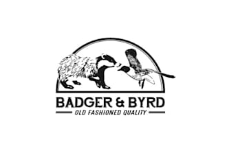 do amazing badger logo with specialty cheese smoked meats