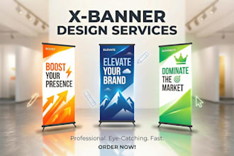 design unique, creative, and impactful x banners for events in 24h