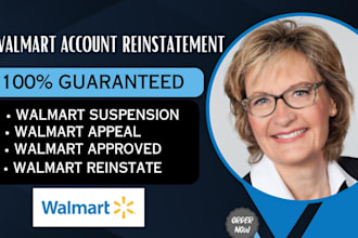 restore walmart account suspension and appeal lettter, poa to fix your account