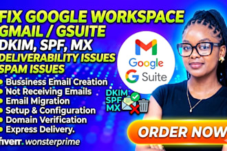 fix google workspace gmail gsuite dkim spf mix deliverability spam issues