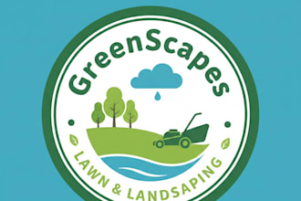design a lawn care and landscaping logo