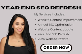 do year end SEO refresh website content update 2026 rewrite annual optimization