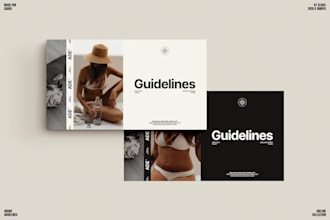 design a professional brand style guide and matching marketing assets