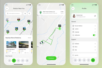 develop oil and gas delivery app, fuel delivery app, b2b website, engine oil app
