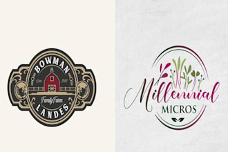 design custom modern natural food lawn care mowing and agriculture logo