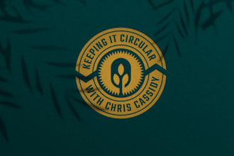 create a stylish monogram circle shape logo design in 1 day