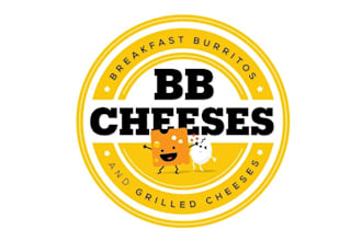 design breakfast burrito grilled cheese restaurant logo