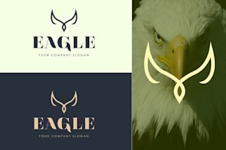 do vintage bird eagle phoenix logo and t shirt design