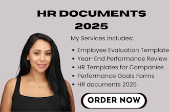 do 2025 HR documents year end performance review templates evaluation form goals