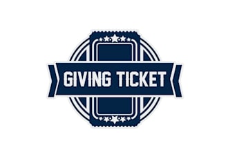 create motivation unique logo for giving ticket