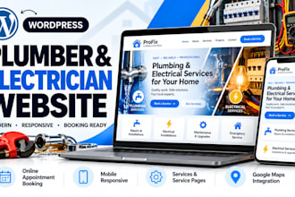 build a professional plumber, electrician wordpress website