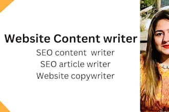 be your website content writer and SEO content writer for website copywriting