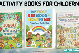 create printable activity worksheets for KDP publishing