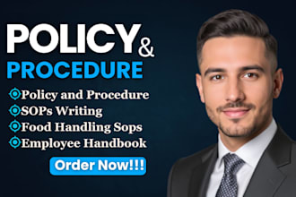 write policy and procedure manuals and employee handbooks for iso and compliance