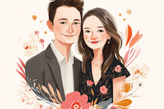 paint custom couple portrait