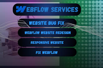 fix webflow, website bug fix, webflow website redesign, responsive website