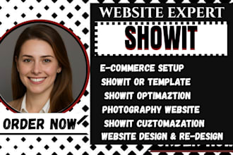 design, redesign and customize showit website or showit template