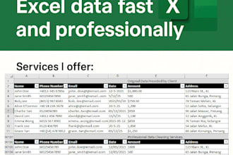 clean excel data and ensure accuracy with a sample preview