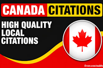 do 50 canada local citations backlinks for google local business seo