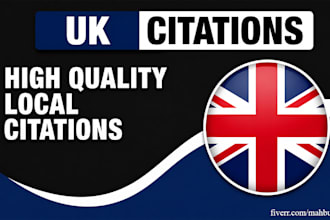 do 100 live UK local citations and business directory listings for local SEO