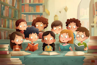 design children story book illustration
