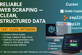 scrape any website and deliver clean, accurate data in excel or CSV