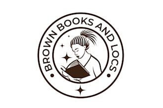 design professional minimal brown books logo