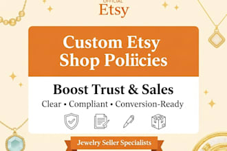 write your etsy jewelry shop policies to boost trust and conversion rate