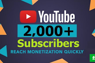 guarantee youtube channel promotion 2,000 for more subscriptions