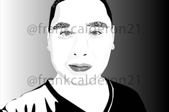 create a vector illustration of a portrait of your choosing