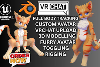 custom 3d vrchat avatar vtuber 3d avatars furry, anime, ffix, nsfw vtuber model