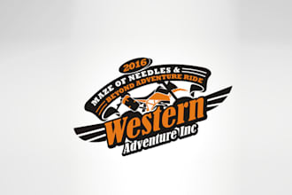 design awesome adventure motorcycle riders logo