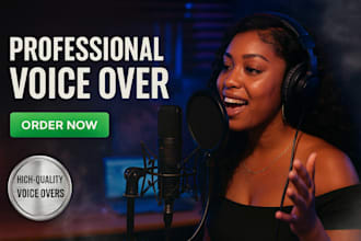 record a high quality american female voice over for commercials and narration