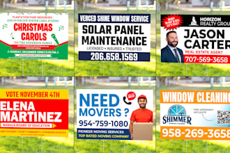 do digital yard, real estate signage, lawn, bandit sign in 2 hours