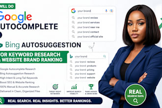 google autocomplete, autosuggestion for keyword research, website brand ranking