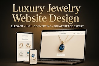 design and launch an elegant squarespace website for fine jewelry brands