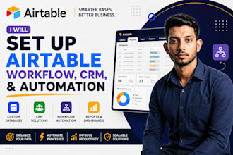 set up airtable CRM, workflows, and automation