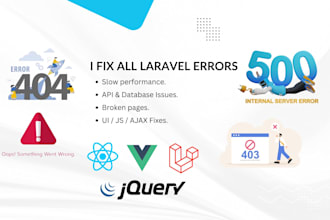 solve your laravel websites errors and any critical issues