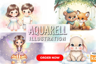 professionelle buchillustration und kinderbuchillustration in aquarell