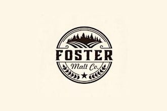 design a vintage attractive logo for craft malt house