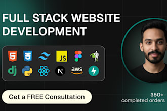 be a full stack web developer, python django react HTML